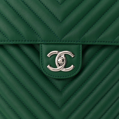 Chanel Lambskin Chevron Quilted Small Urban Spirit Backpack Green 8 of 10
