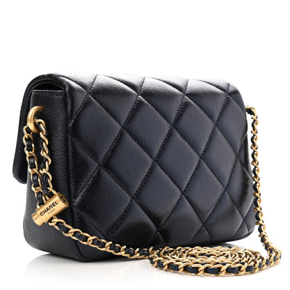 Chanel Iridescent Caviar Quilted Mini My Perfect Flap Dark Blue 3 of 11