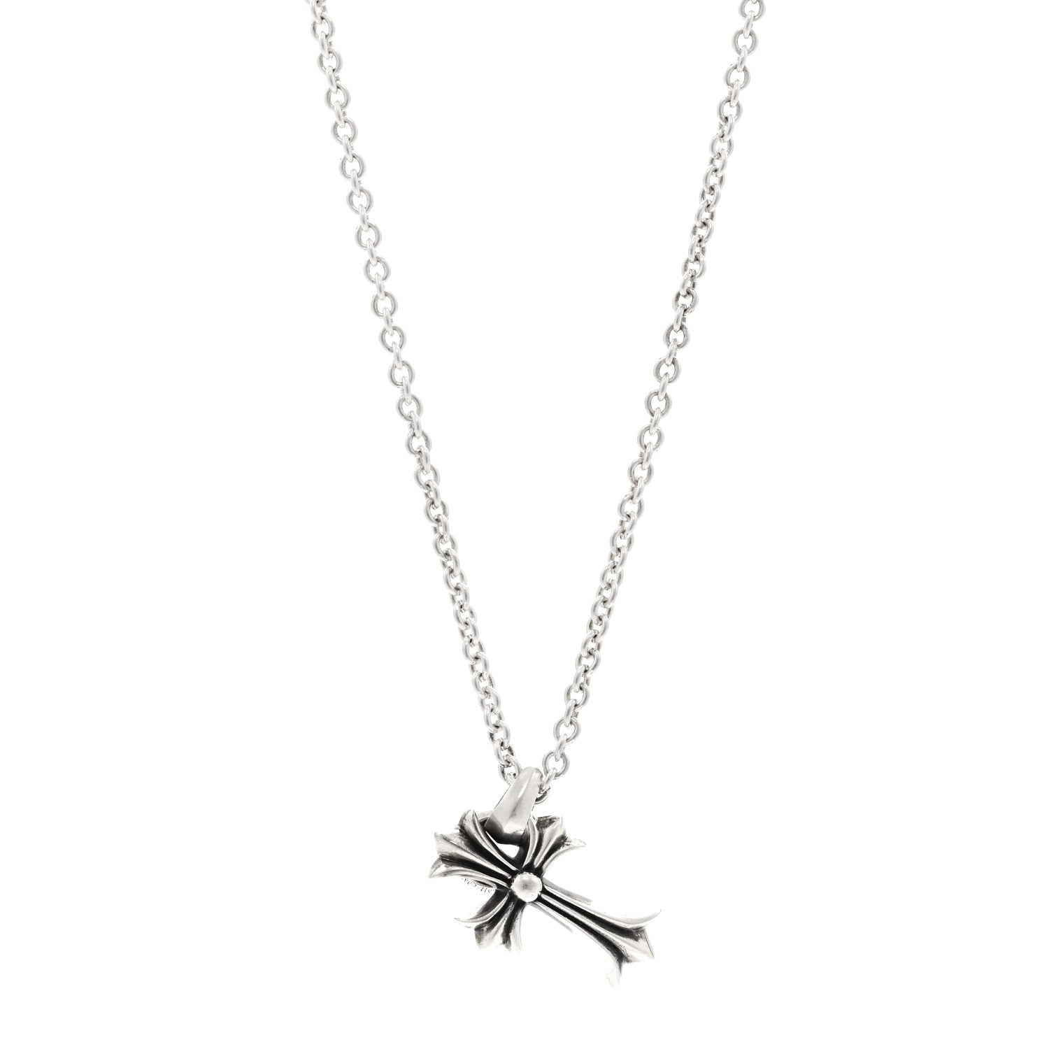 Chrome Hearts Sterling Silver Cross Pendant Necklace 1 of 5