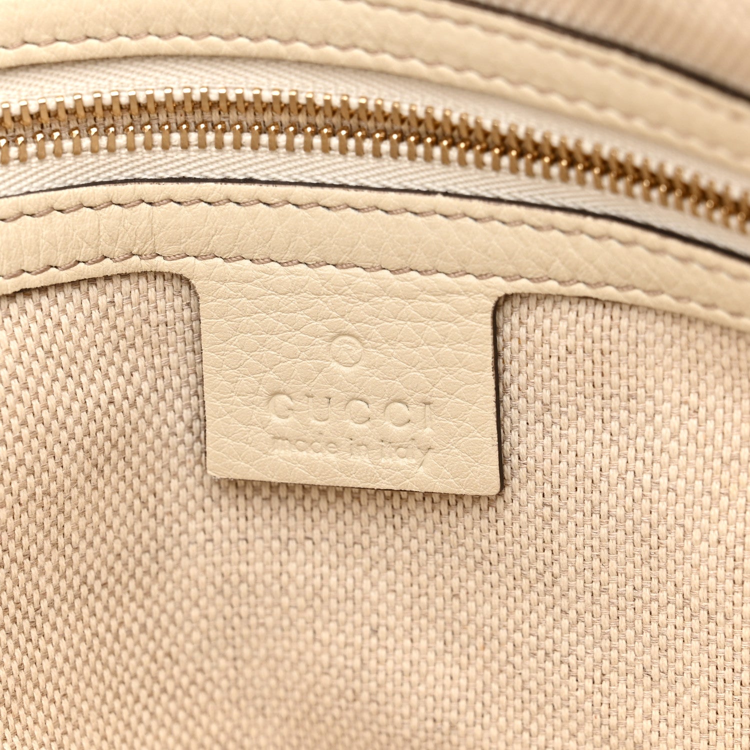 Gucci Pebbled Calfskin Small Soho Top Handle Bag Off White 6 of 14