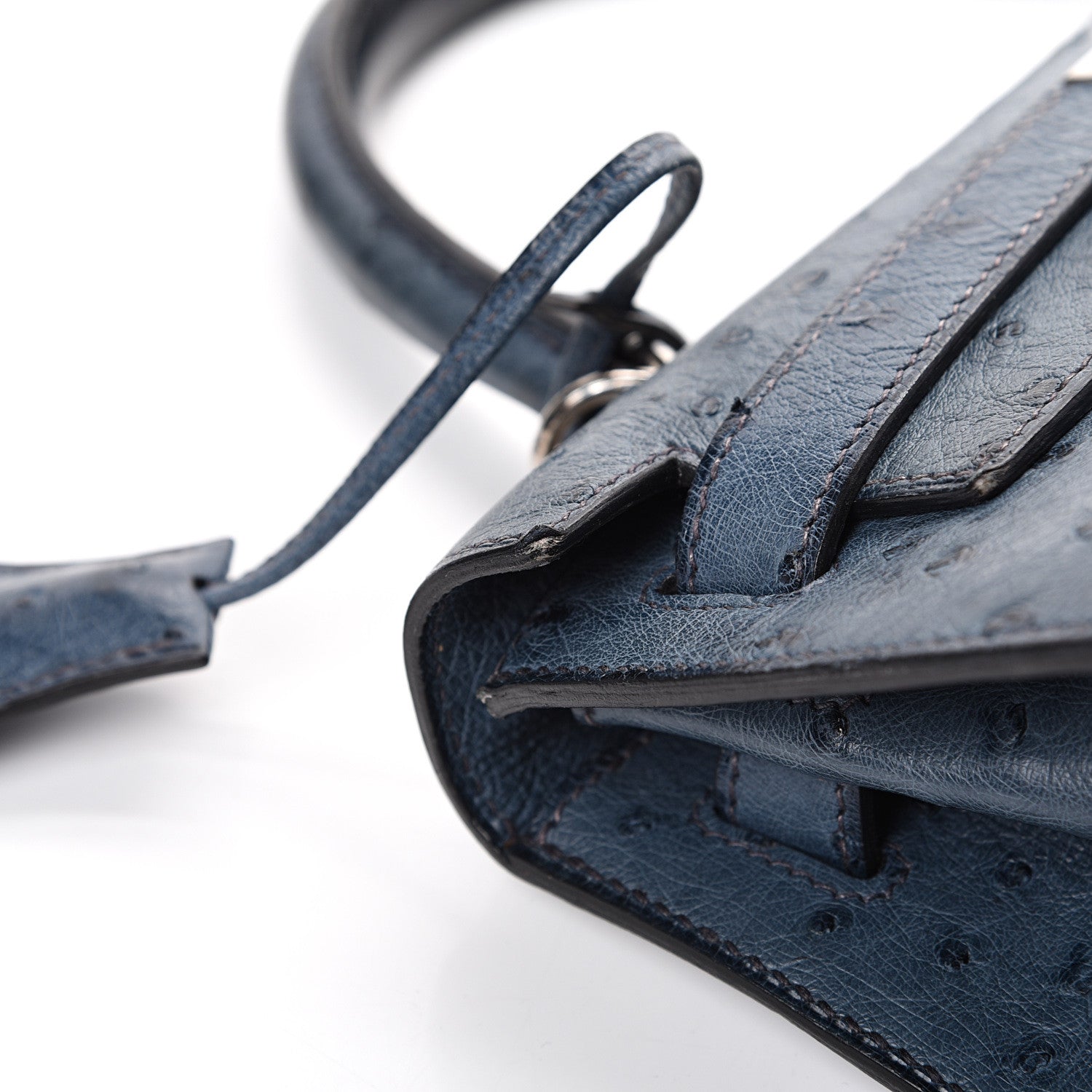 Hermes Ostrich Kelly Sellier 28 Bleu Roi 47 of 49