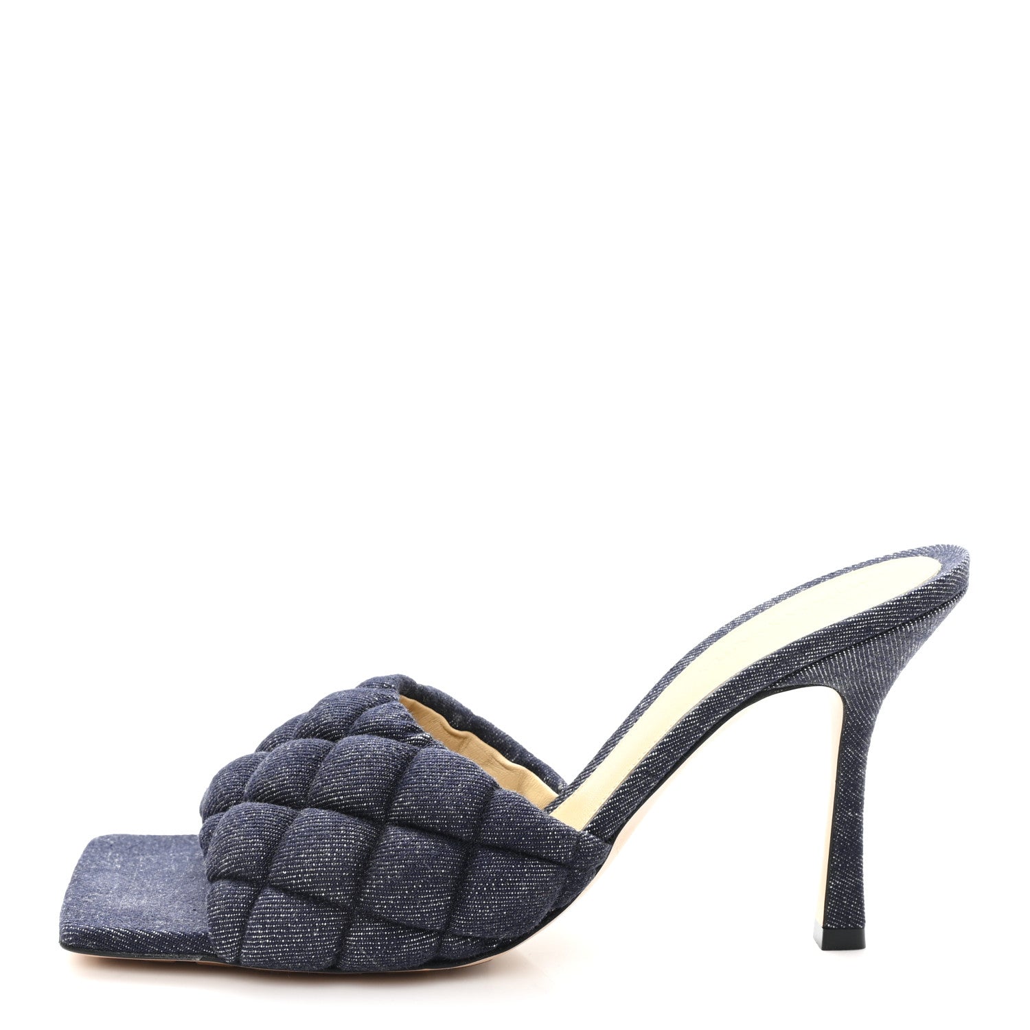 Bottega Veneta Denim Matelasse Padded Mule Sandals 40 Indigo 1 of 9