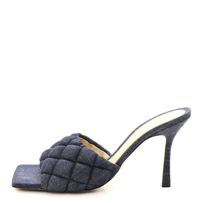 Bottega Veneta Denim Matelasse Padded Mule Sandals 40 Indigo 1 of 9