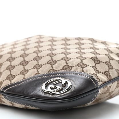Gucci Monogram Medium New Britt Hobo Dark Brown 7 of 9