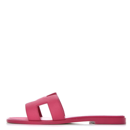Hermes Epsom Oran Sandals 37 Rouge Azalee 1 of 8