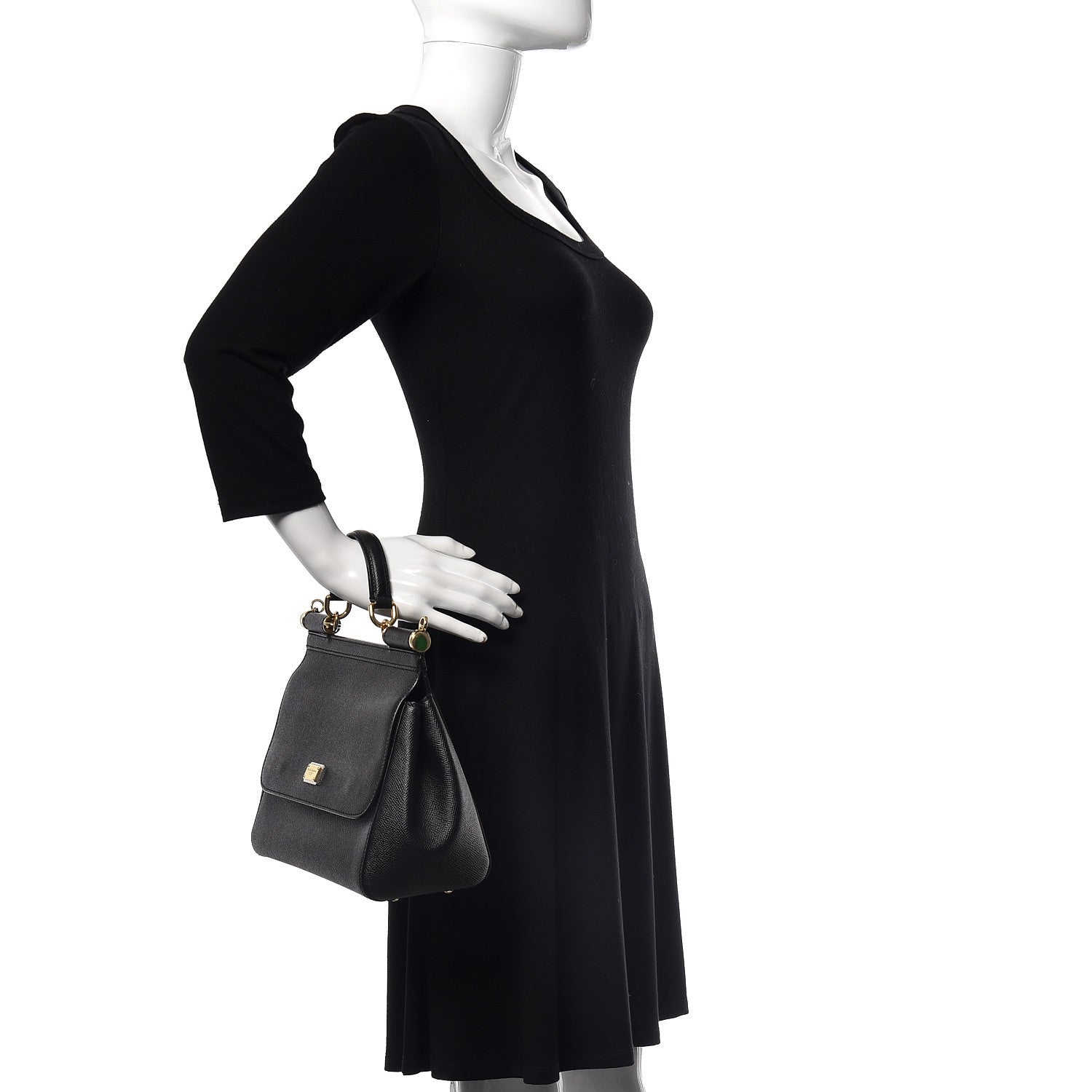 Dolce & Gabbana Dauphine Medium Miss Sicily Satchel Black 3 of 12