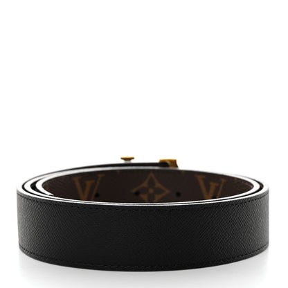 Louis Vuitton Calfskin Monogram 30mm LV Initiales Reversible Belt 75 30 Black 2 of 7