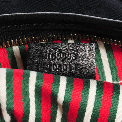 Gucci Monogram Medium New Britt Half Moon Hobo Black 7 of 7