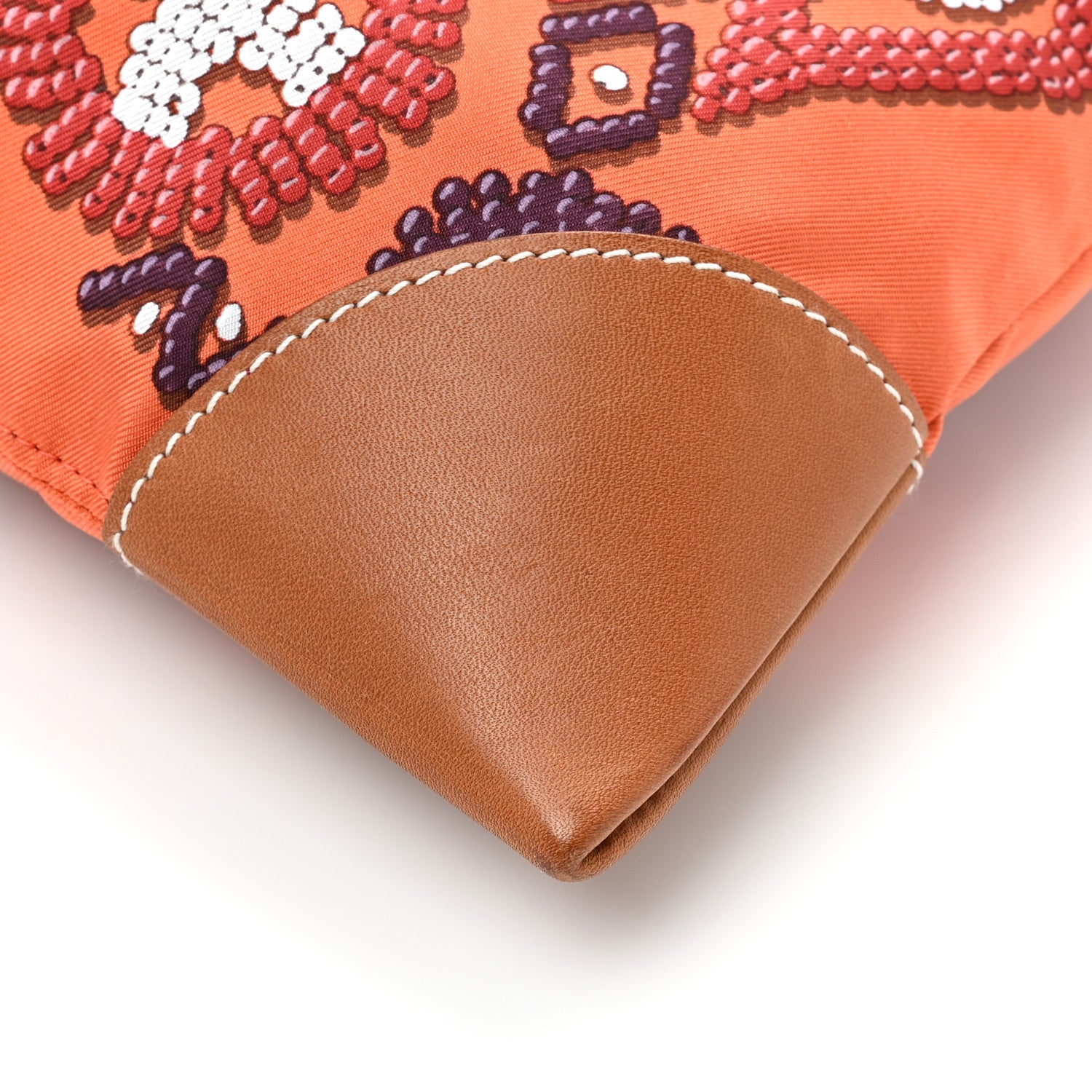 Hermes Silk Barenia Kelly En Perles Silky City 33 Bag Fauve Orange Anthracite Frambroise 15 of 15