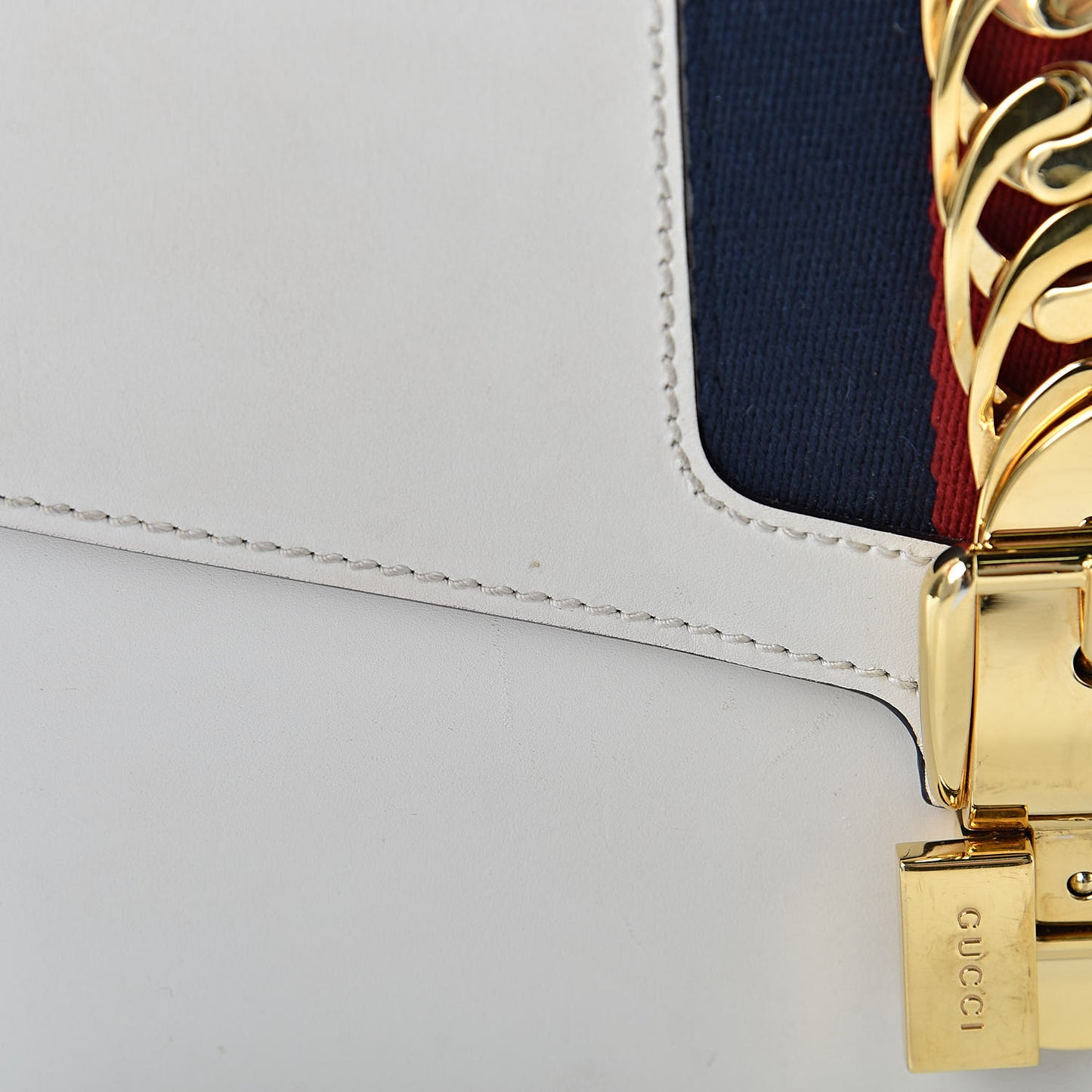 Calfskin Small Sylvie Shoulder Bag White