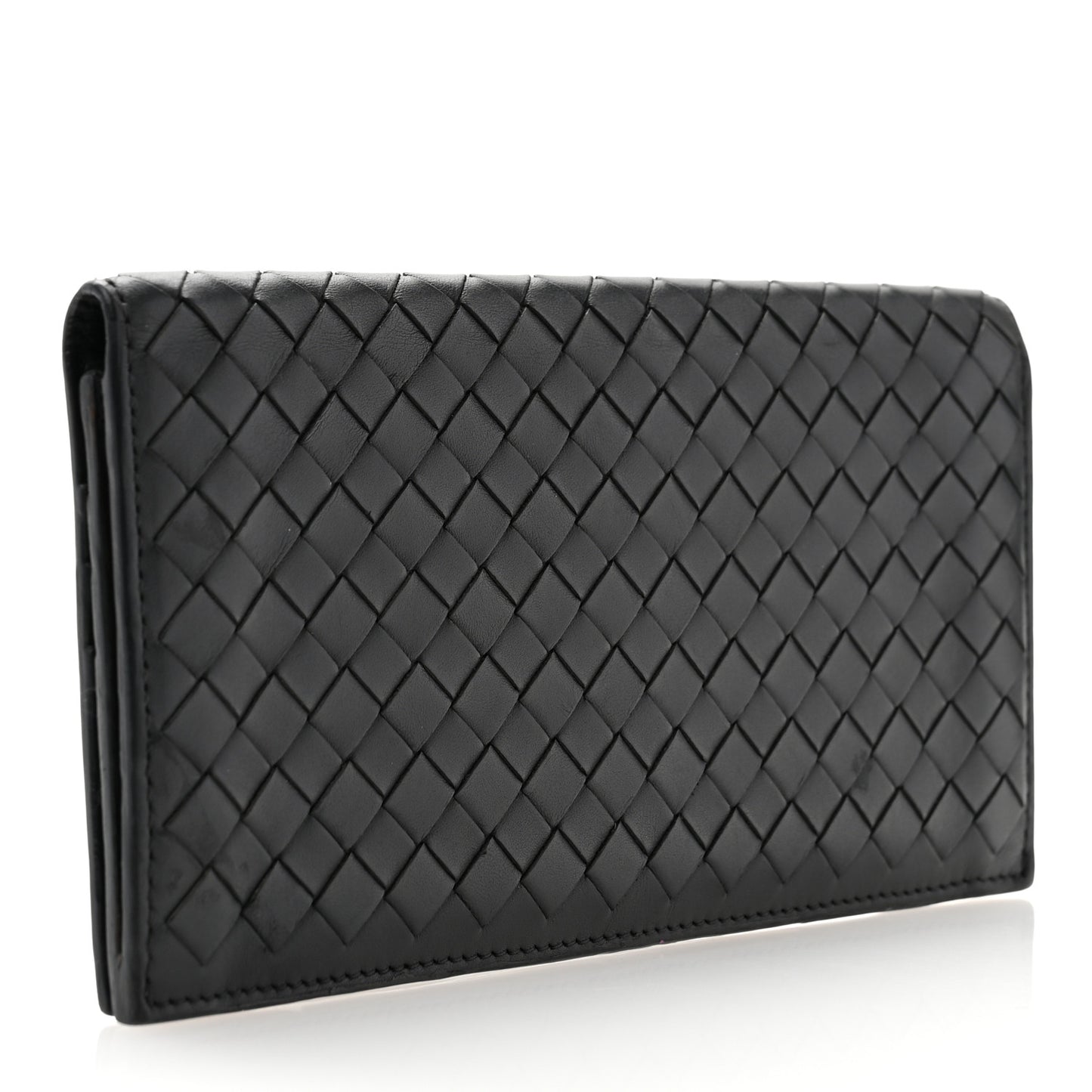 Nappa Intrecciato Long Wallet Black
