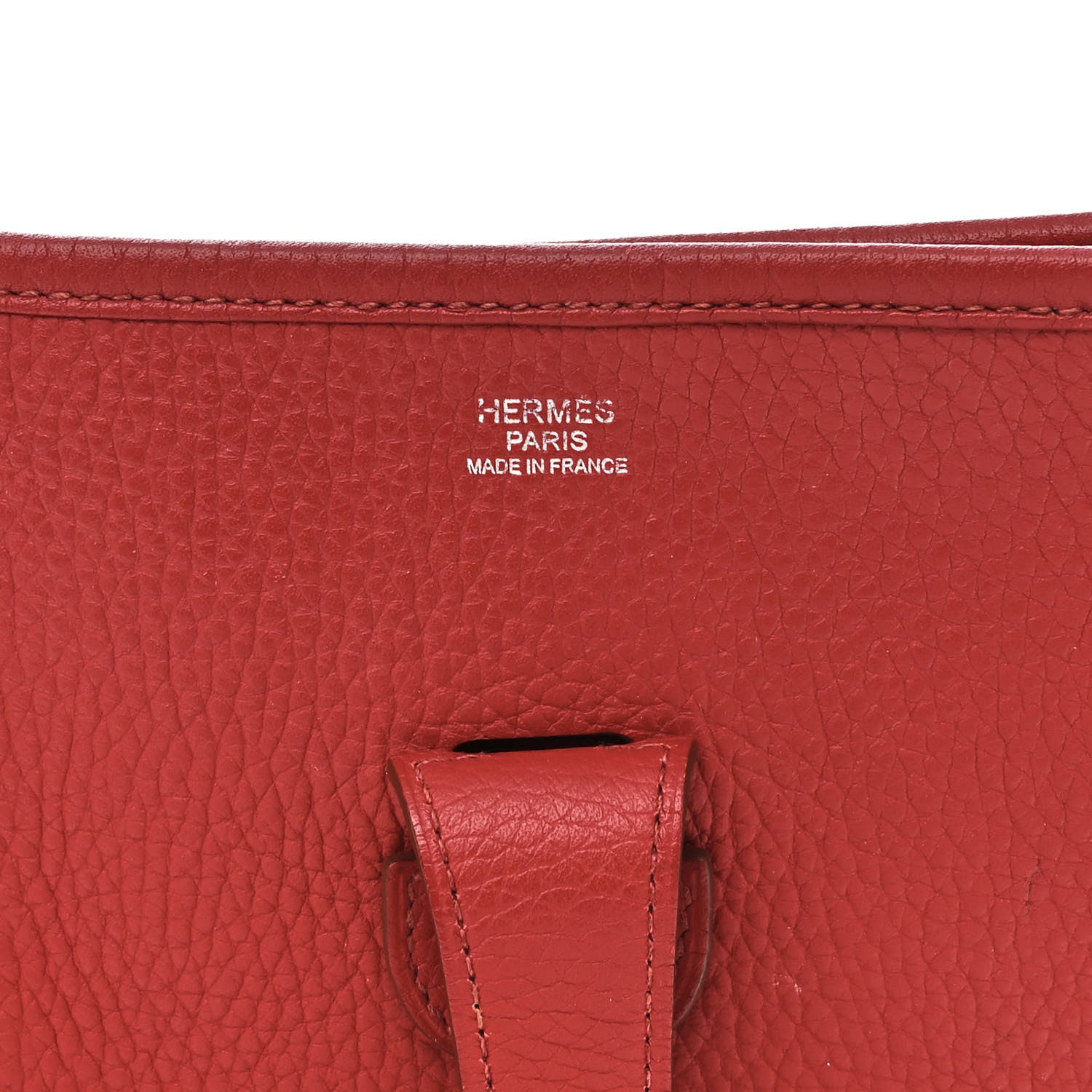 Hermes Taurillon Clemence Evelyne III PM Rouge Garance 6 of 13