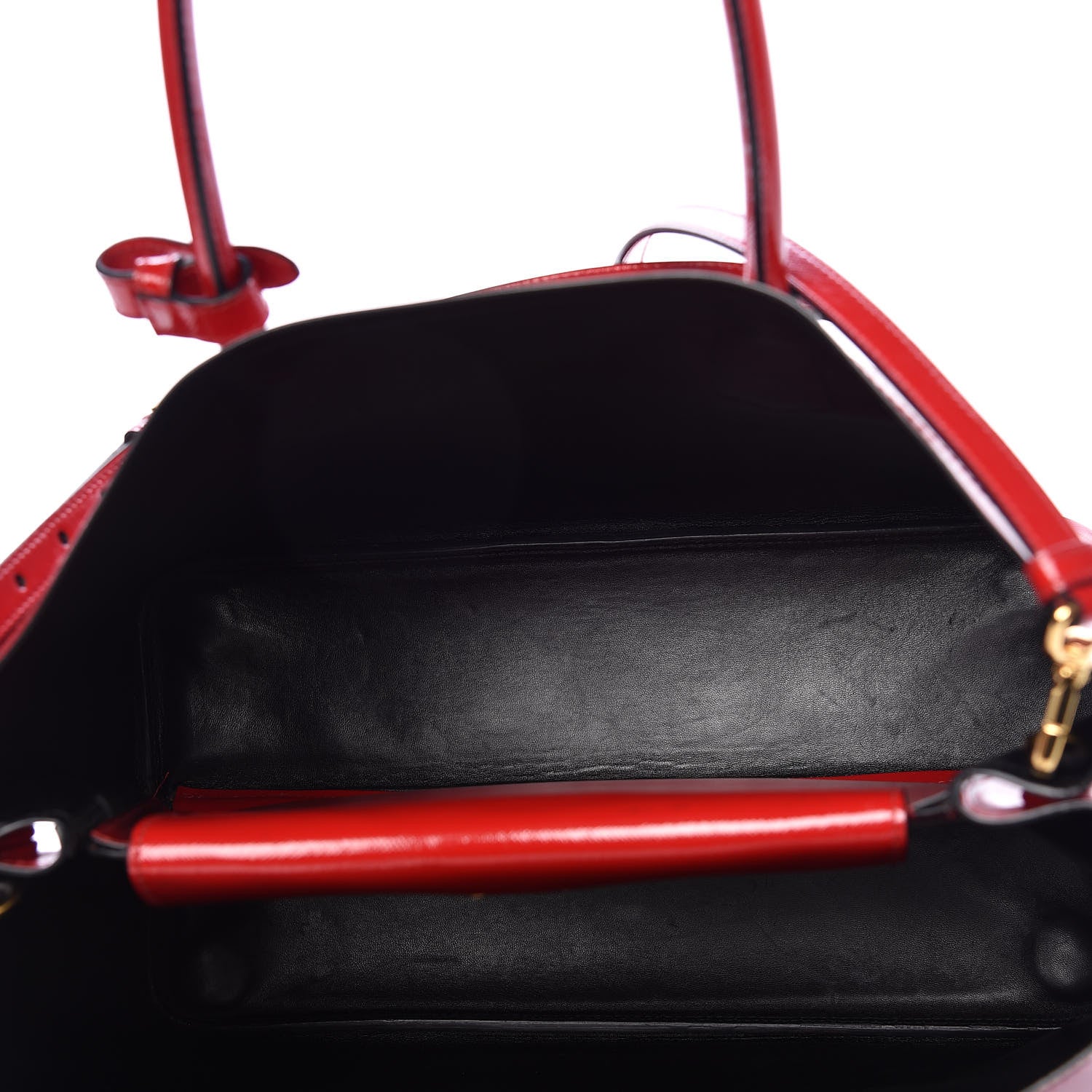Prada Saffiano Vernice Medium Double Bag Rosso 5 of 23