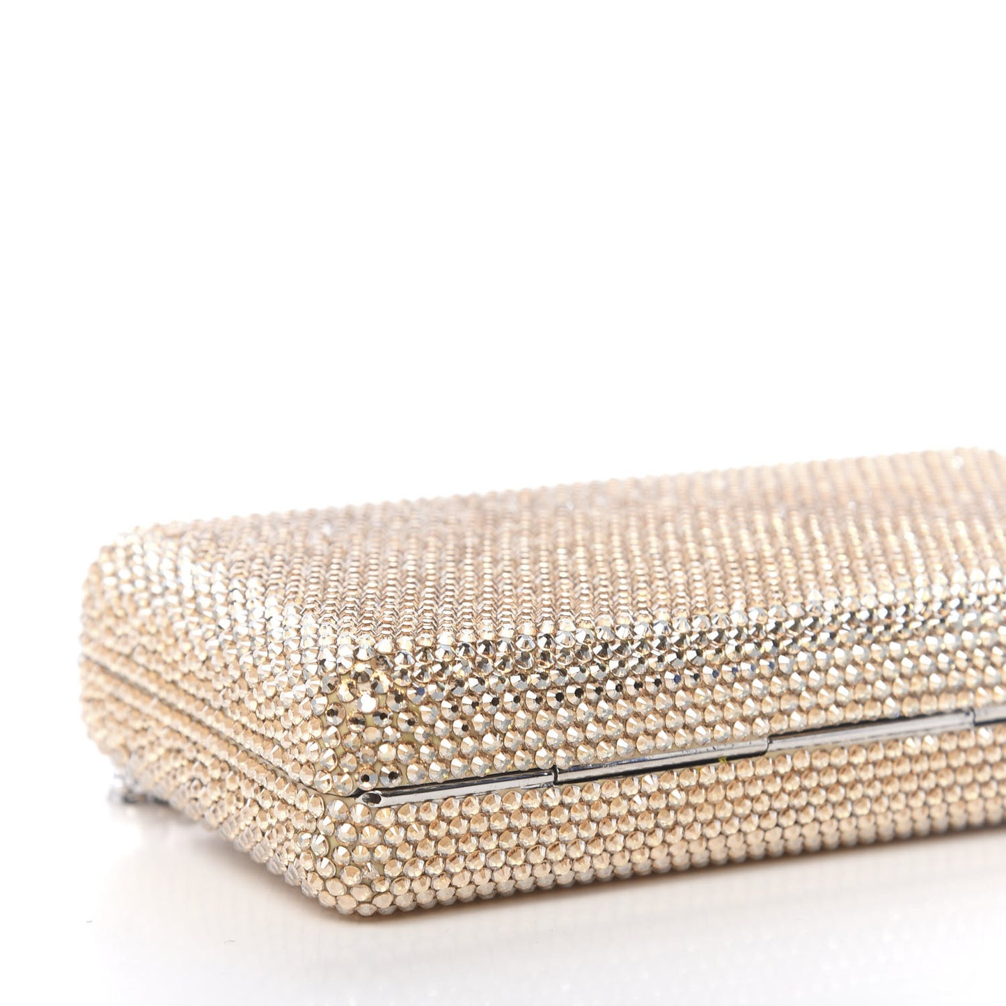 Swarovski Crystal Minaudiere Clutch Silver Gold