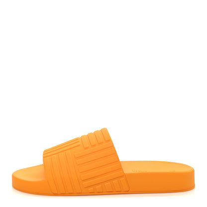 Bottega Veneta Rubber Carpet Slider Sandals 40 Tangerine 1 of 9