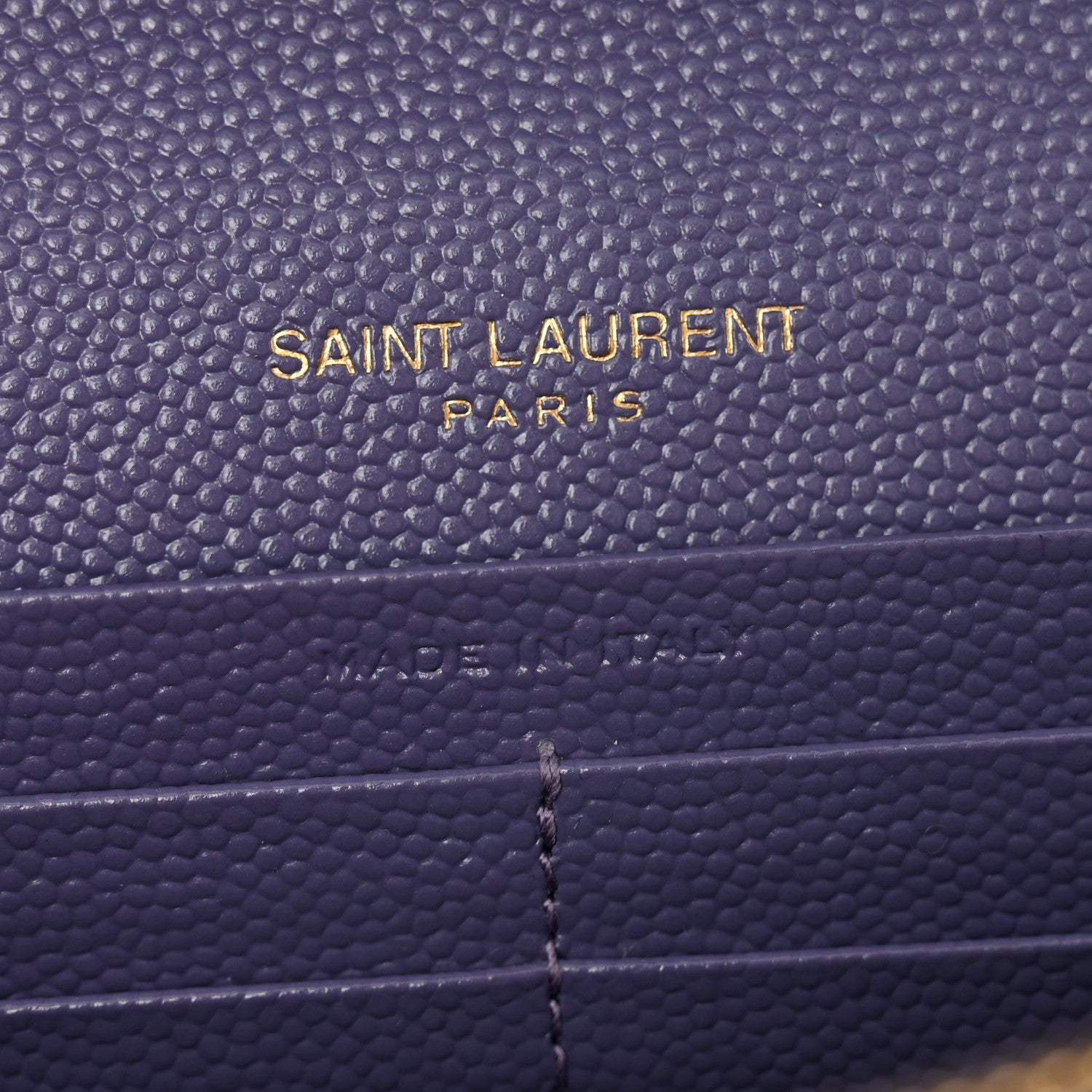 Saint Laurent Grain De Poudre Mixed Matelasse Triquilt Monogram Chain Wallet Mauve 7 of 13