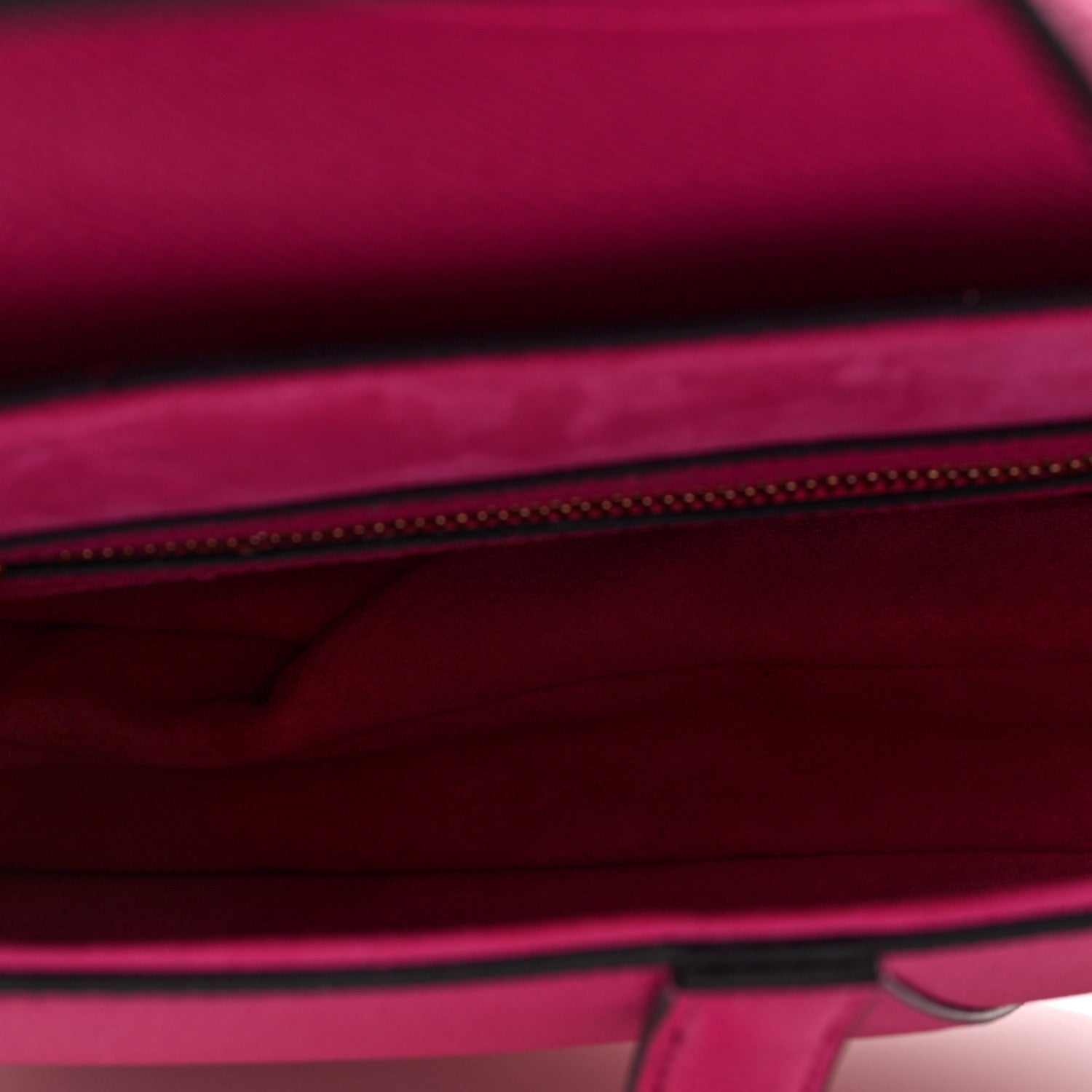 Christian Dior Grained Calfskin Saddle Bag With Strap Fuchsia 9 of 19