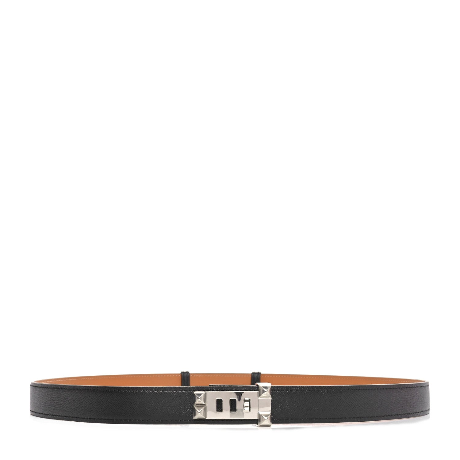Hermes Madame Calfskin 24mm Collier De Chien Belt Black 1 of 5