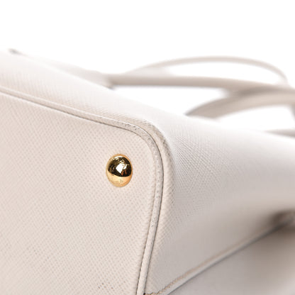 Prada Saffiano Cuir Small Double Bag Talco Fuoco 13 of 16