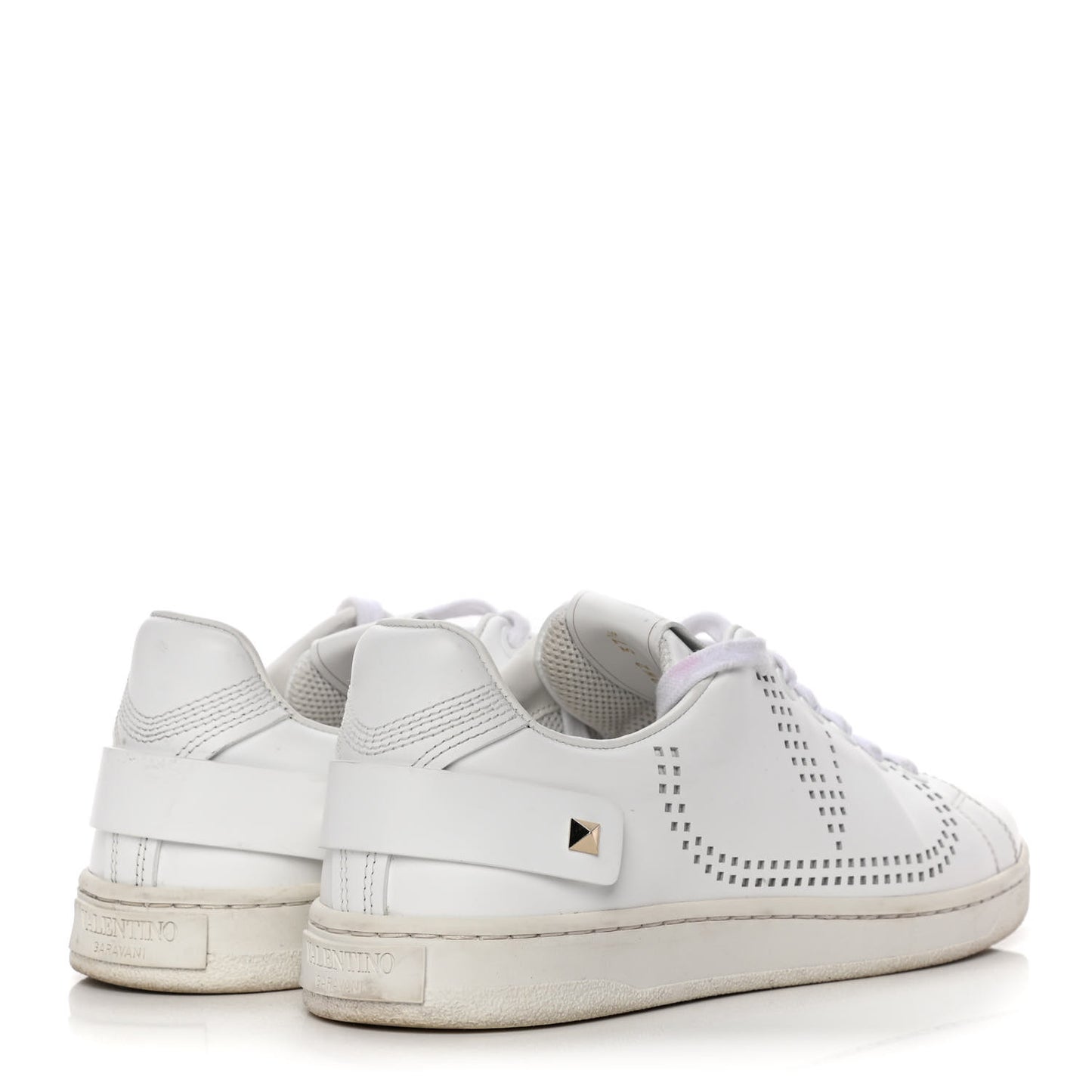 Calfskin Womens Backnet Sneakers 37.5 White