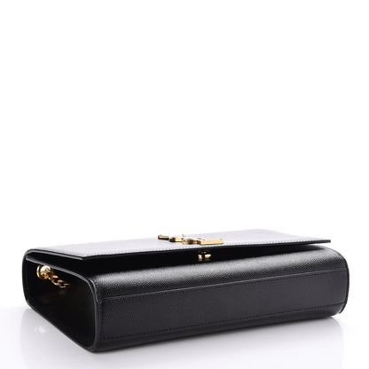 Saint Laurent Grain De Poudre Medium Classic Monogram Kate Satchel Black 4 of 7