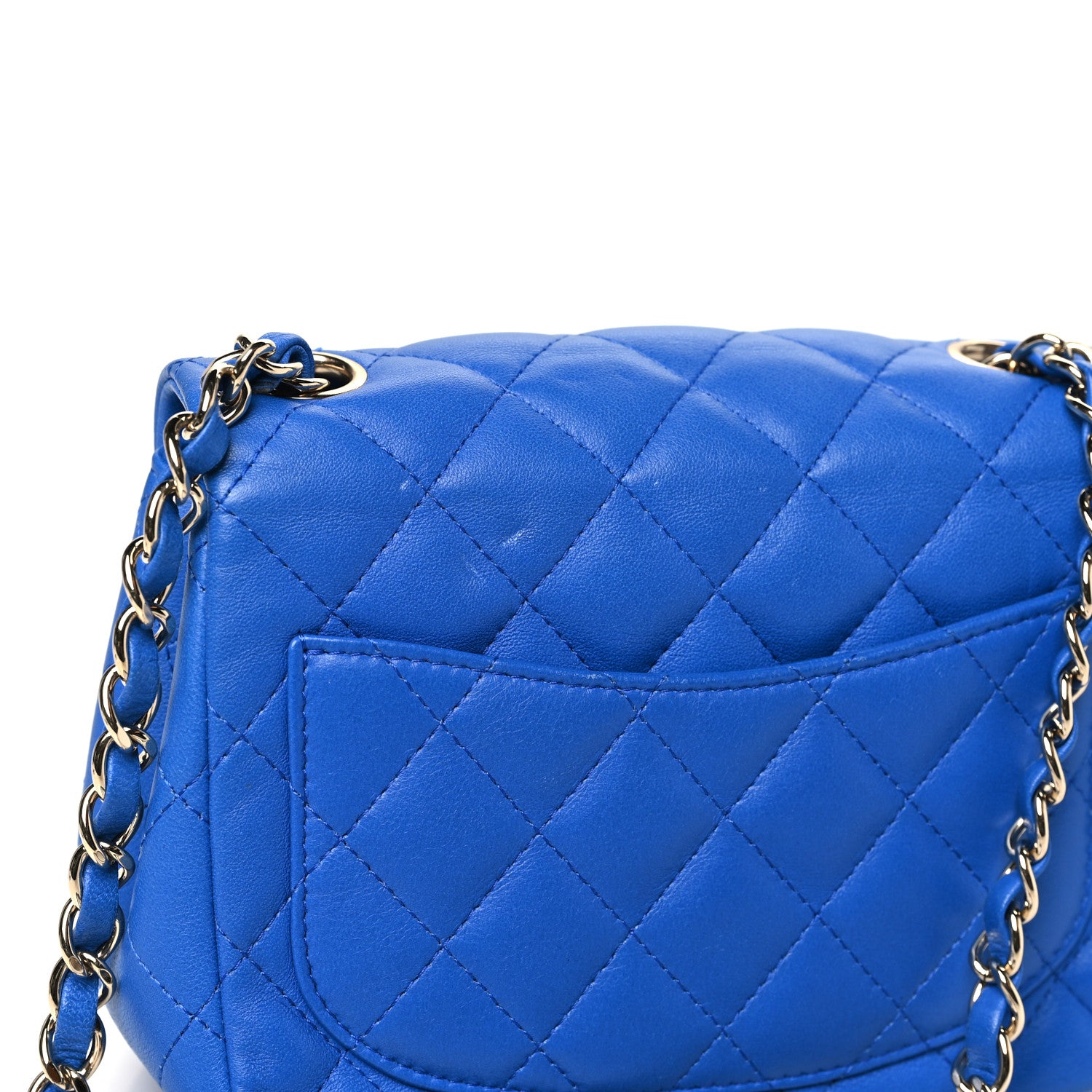 Chanel Lambskin Quilted Mini Square Flap Blue 11 of 11