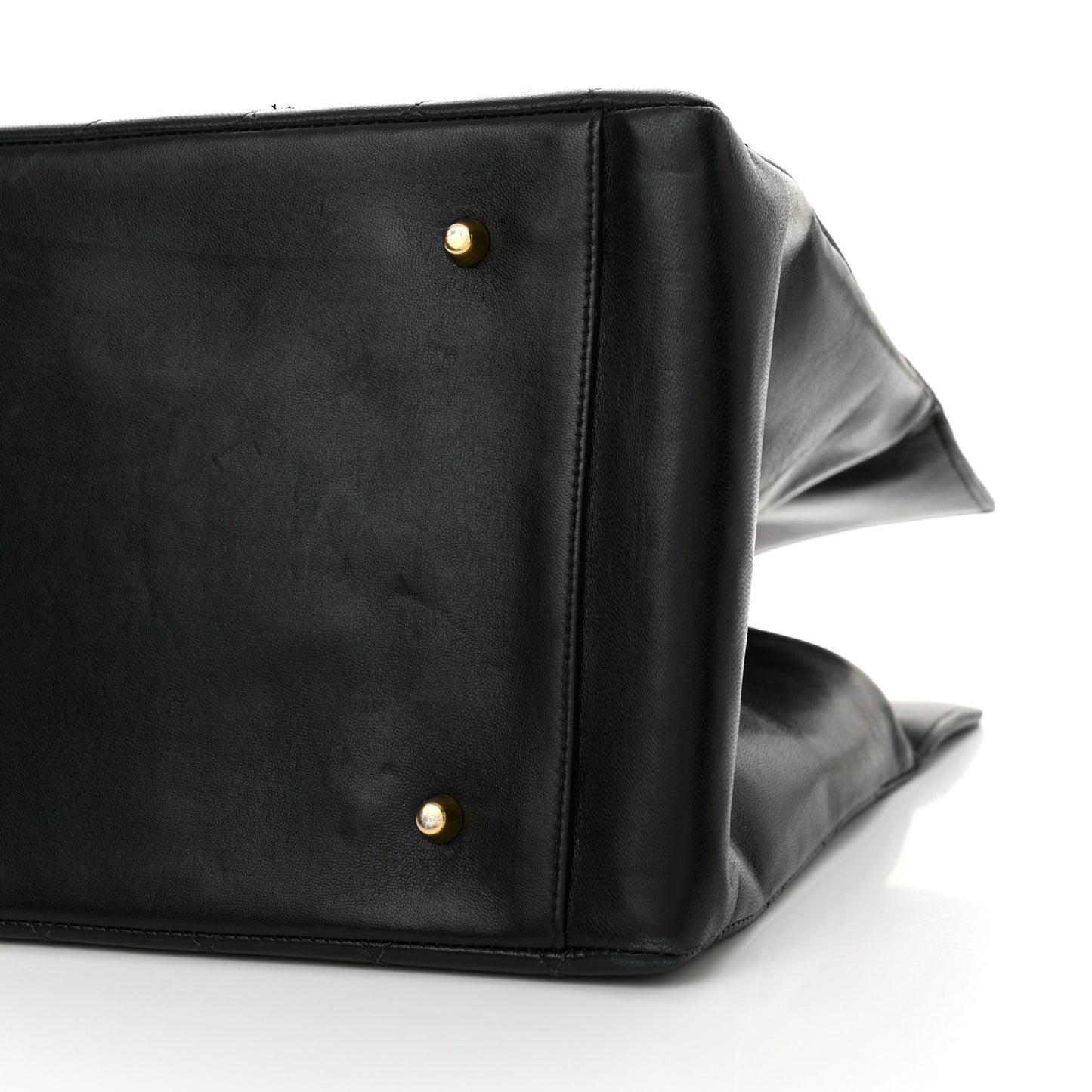 Lambskin Quilted Timeless CC Tote Black