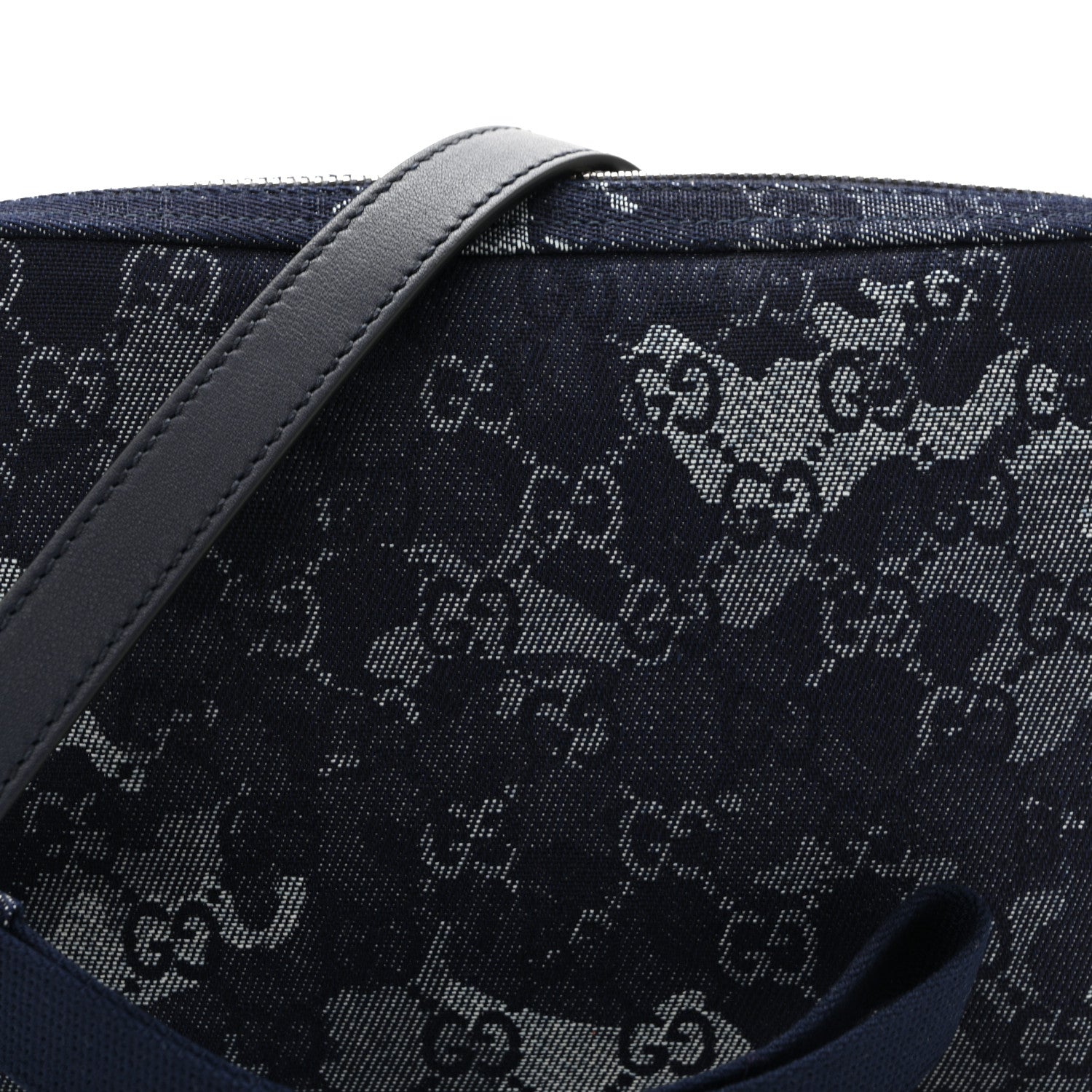 Gucci Denim GG Monogram Camouflage Small Crossbody Bag Blue 8 of 10