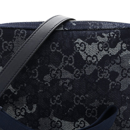 Gucci Denim GG Monogram Camouflage Small Crossbody Bag Blue 8 of 10