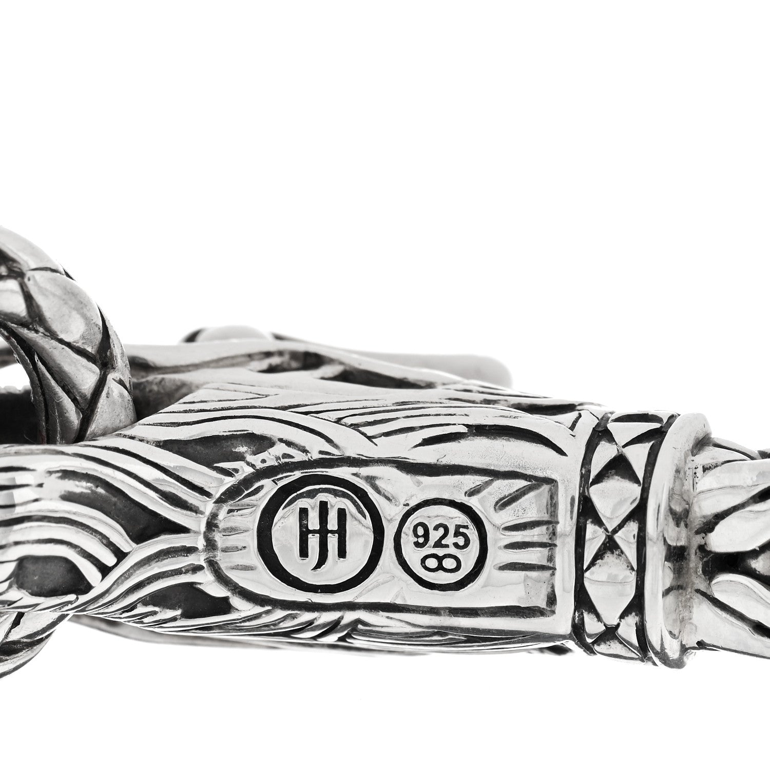 John Hardy Sterling Silver Black Sapphire Black Spinel Naga Dragon Head Bracelet 3 of 3