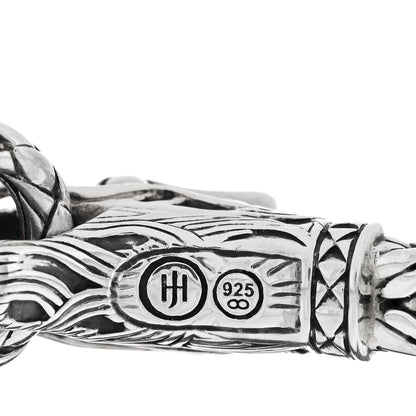 John Hardy Sterling Silver Black Sapphire Black Spinel Naga Dragon Head Bracelet 3 of 3