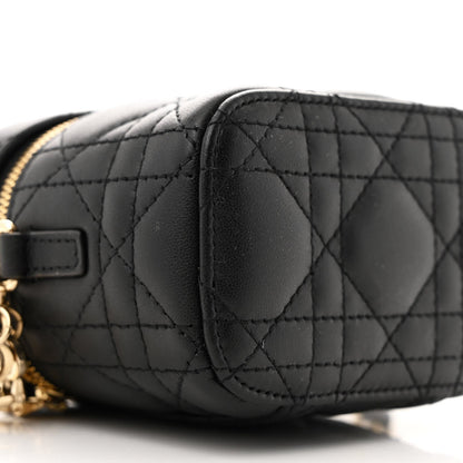 Christian Dior Lambskin Cannage Micro Lady Dior Vanity Case Black 8 of 13
