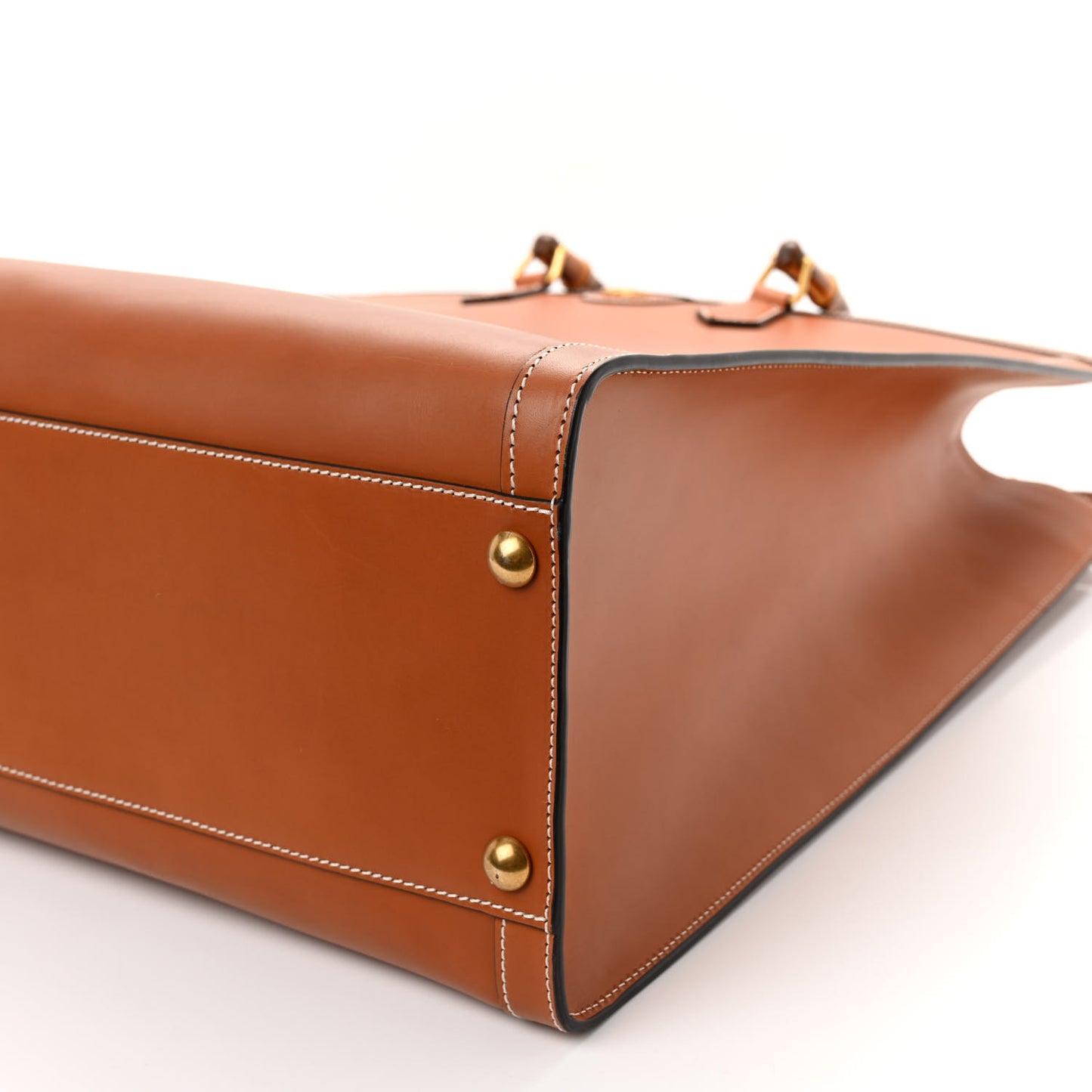 Calfskin Studded Maxi Diana Tote Bag Cuir