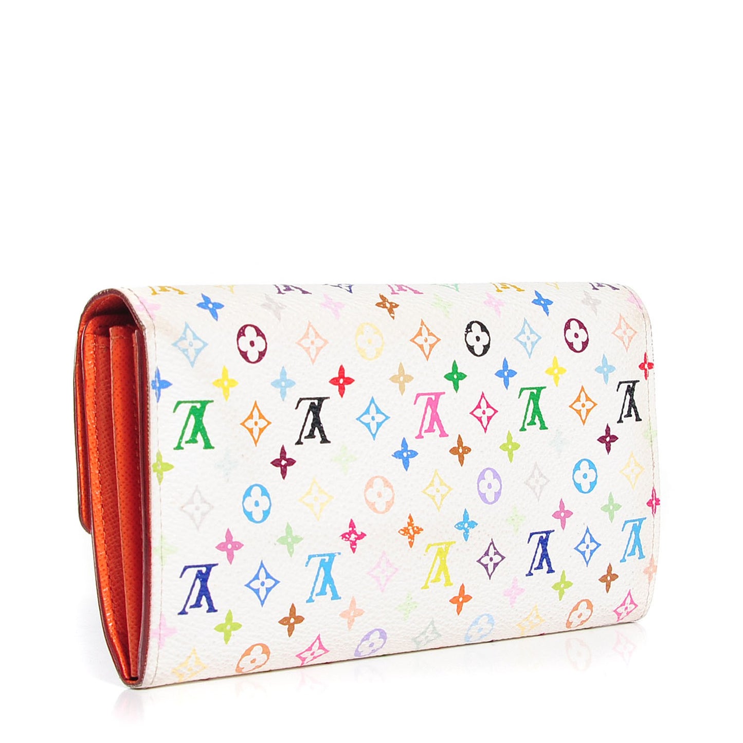Monogram Multicolor Sarah Wallet White Orange