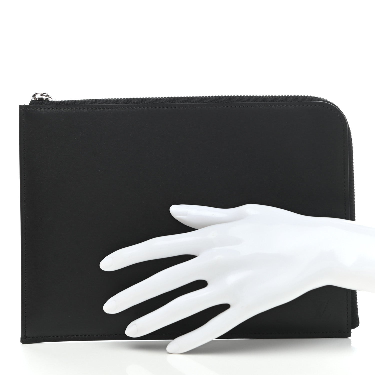 Louis Vuitton Calfskin Souple Pochette Jour PM Black 2 of 7