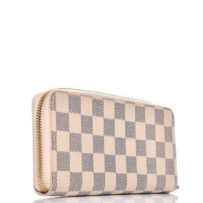 Louis Vuitton Damier Azur Clemence Wallet Rose Ballerine 3 of 7