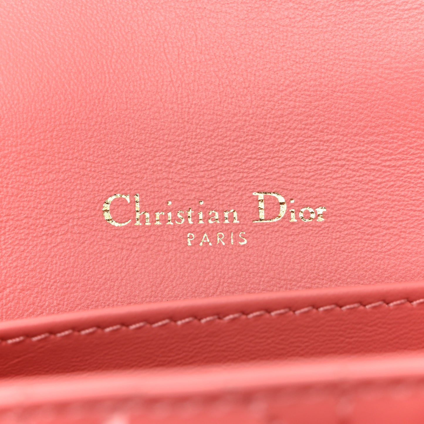 Patent Cannage Lady Dior Chain Pouch Pink