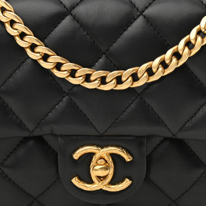 Chanel Lambskin Quilted Small Pillow Crush Flap Black 6 of 11