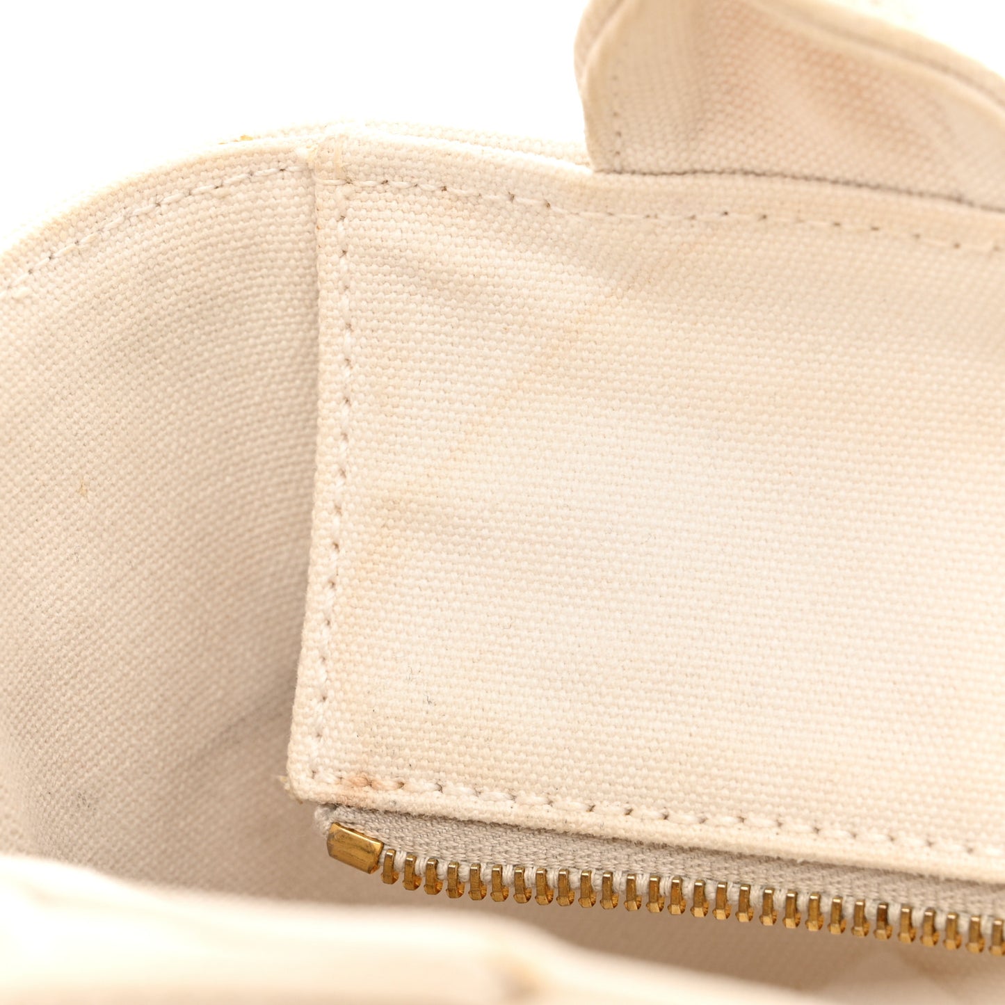 Canvas Wicker Shoulder Bag White Tan