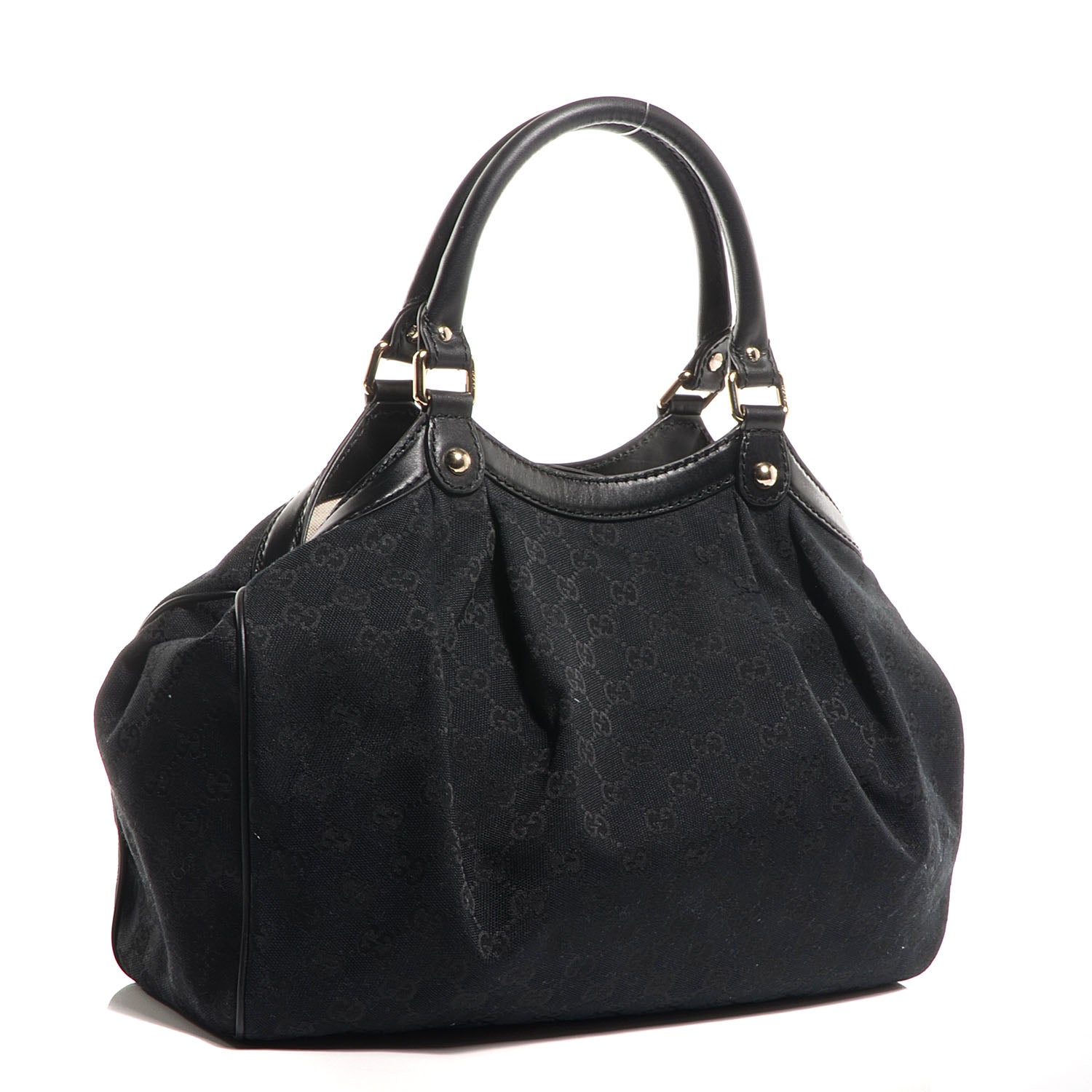 Gucci Monogram Medium Sukey Tote Black 3 of 7
