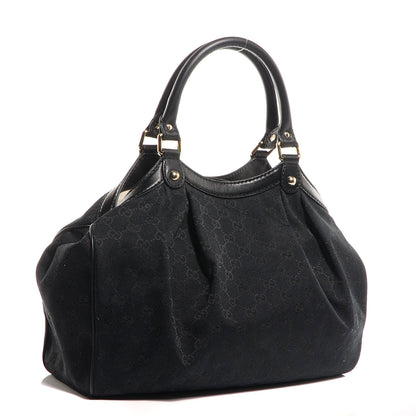 Gucci Monogram Medium Sukey Tote Black 3 of 7