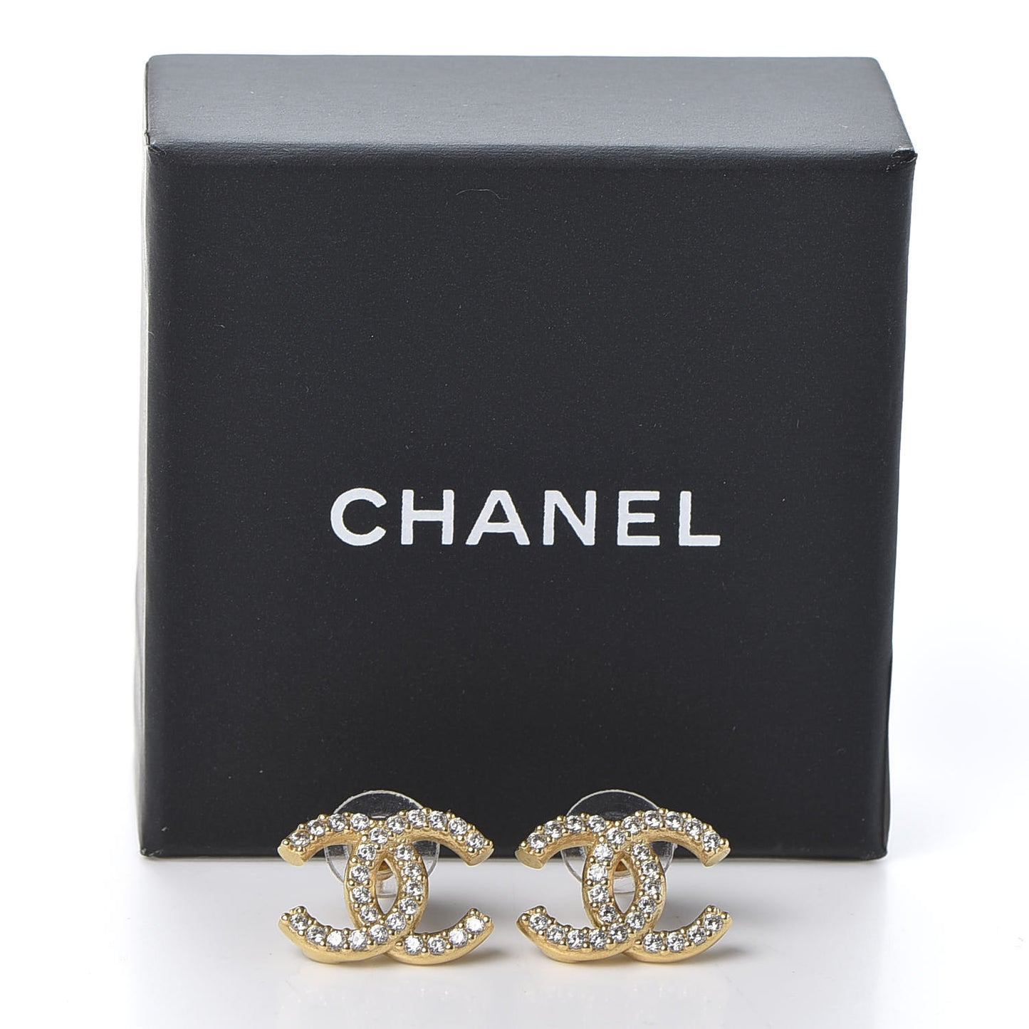 Crystal CC Earrings Gold