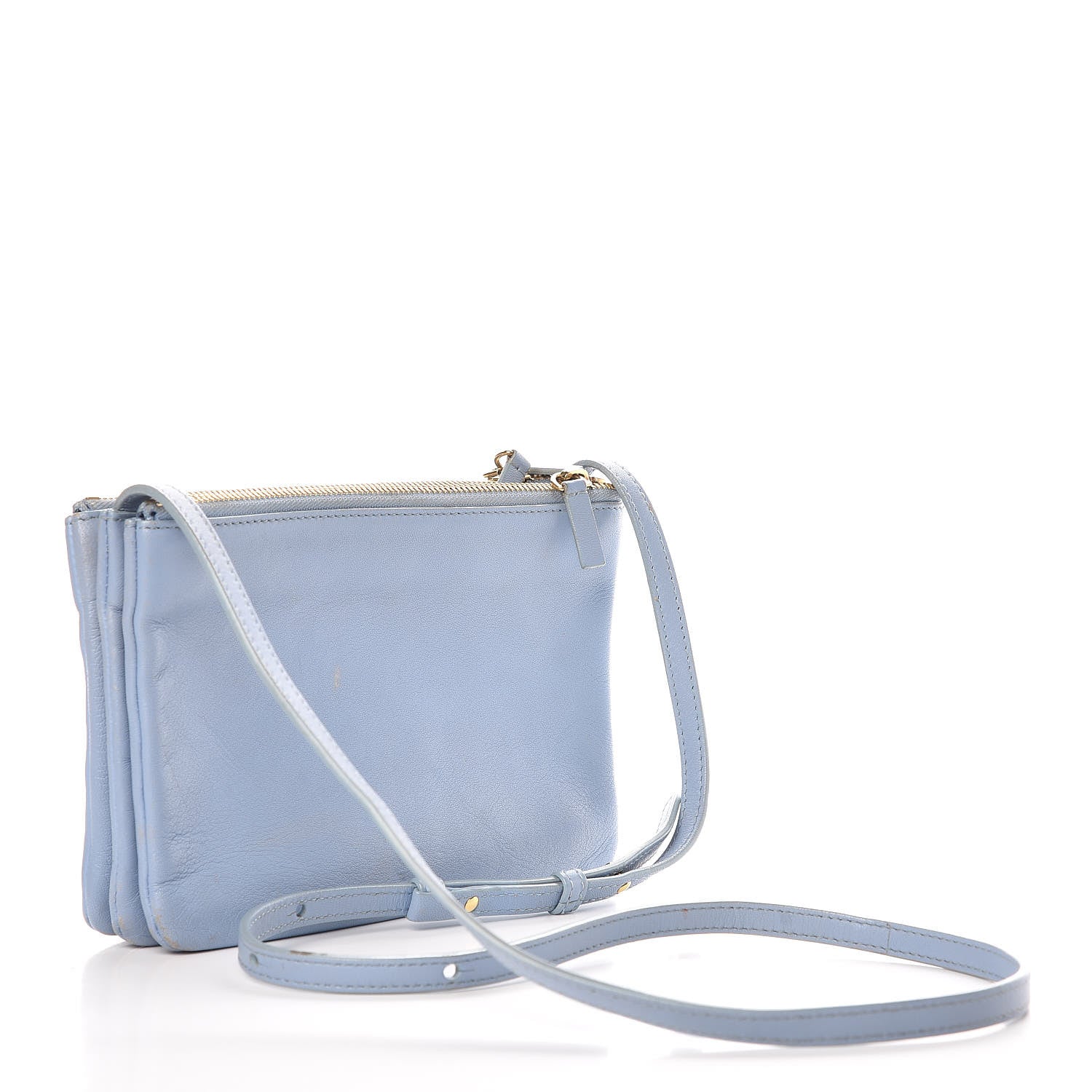 Celine Lambskin Small Trio Crossbody Bag Lavender 3 of 19