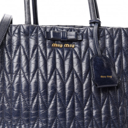 Miu Miu Nappa Matelasse Bow Tote Bleuette 10 of 10