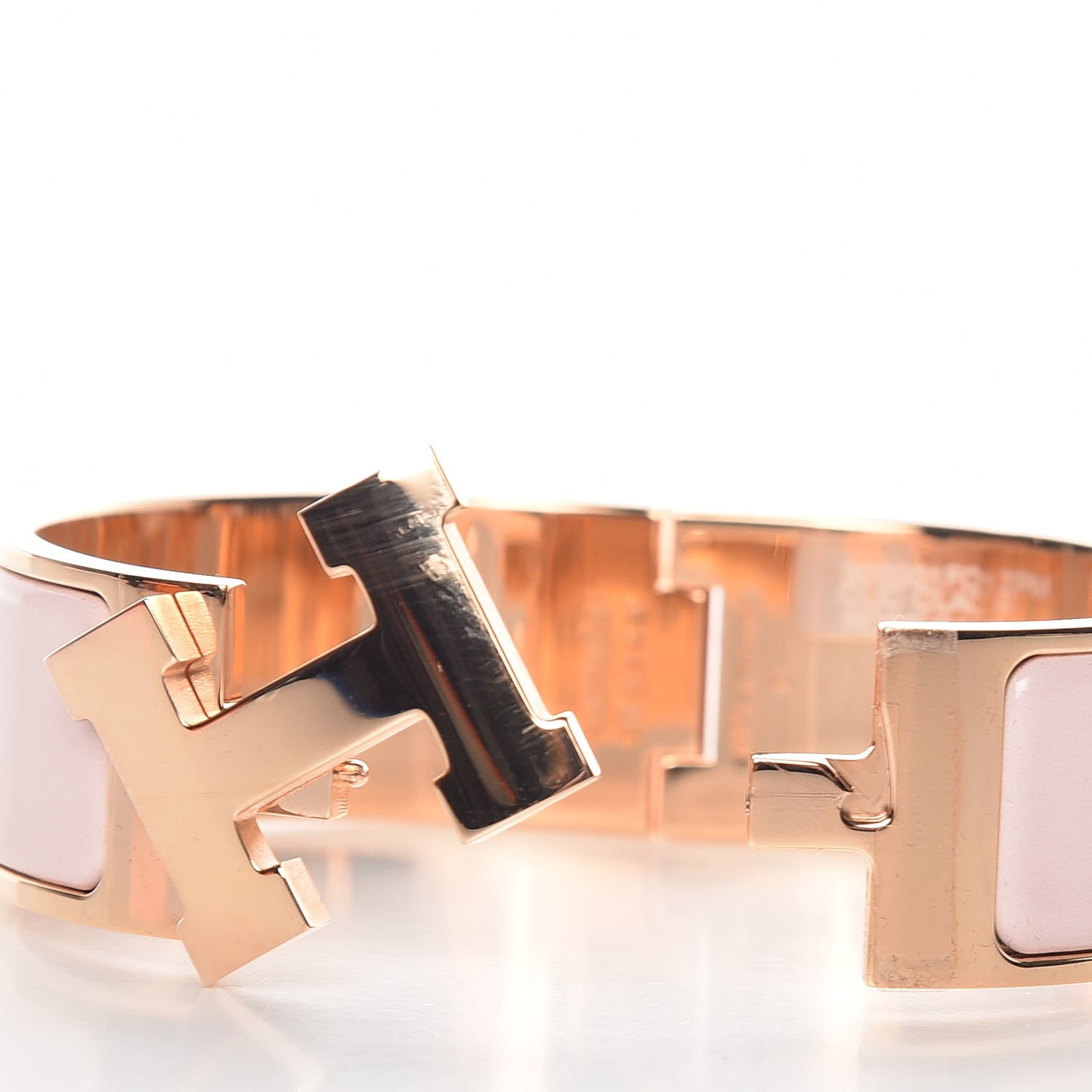 Enamel Wide Clic Clac H PM Bracelet Rose Candeur