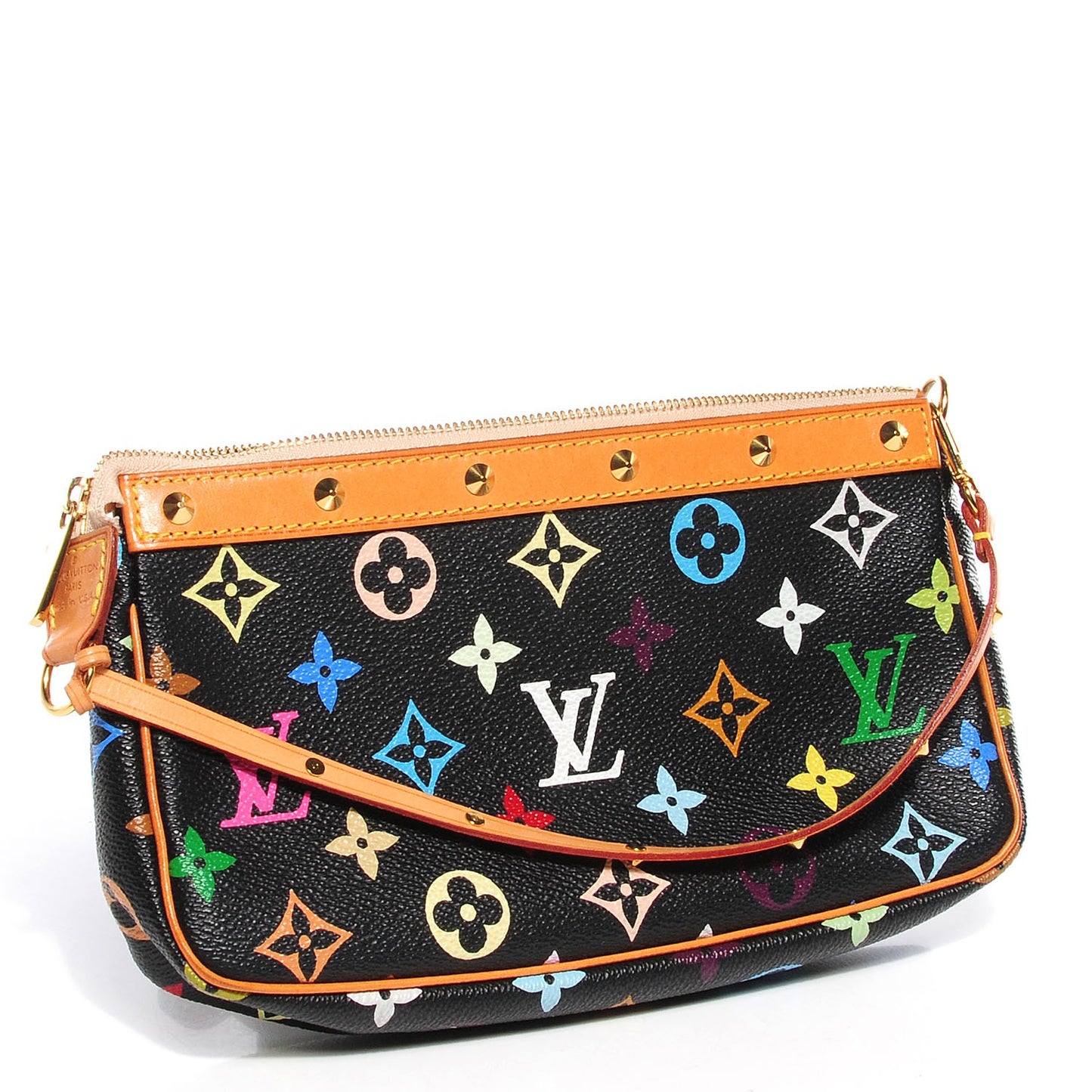 Monogram Multicolor Pochette Accessories Black