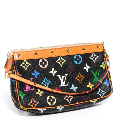 Louis Vuitton Monogram Multicolor Pochette Accessories Black 3 of 7