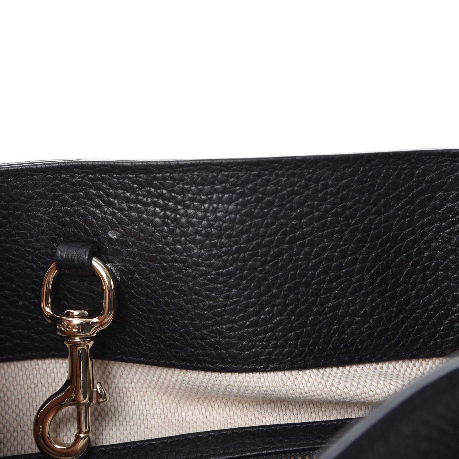 Gucci Pebbled Calfskin Medium Soho Chain Shoulder Bag Black 8 of 12