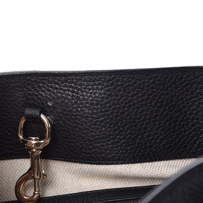 Gucci Pebbled Calfskin Medium Soho Chain Shoulder Bag Black 8 of 12