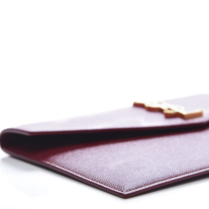 Saint Laurent Grain De Poudre Uptown Pouch Burgundy 8 of 10